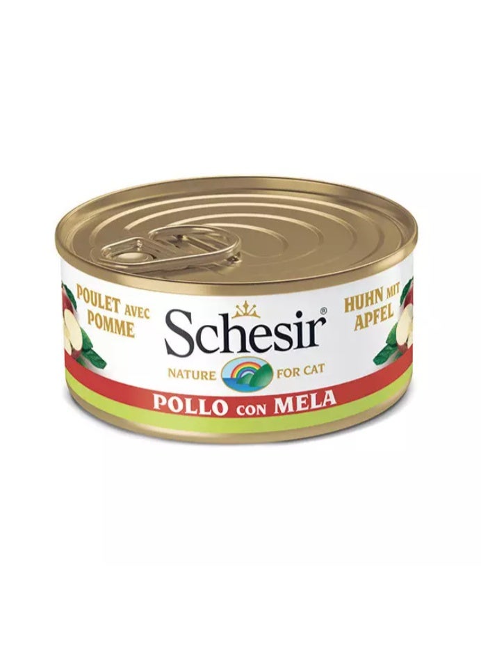 شيسر شيزير طعام القطط الطبيعي – فيليه الدجاج مع التفاح – طعام رطب فاخر – مكونات طبيعية وفاكهة حقيقية – 4 × 75 جم - Image 2